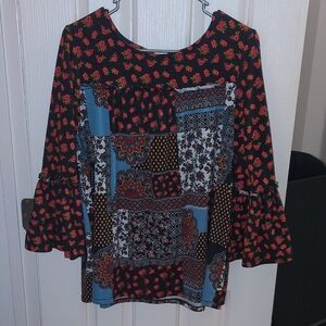 Floral Patchwork Women's Top